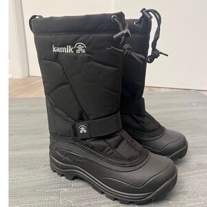 Kamik Black Kids Rain & Snow Boots (7 Big Boys)